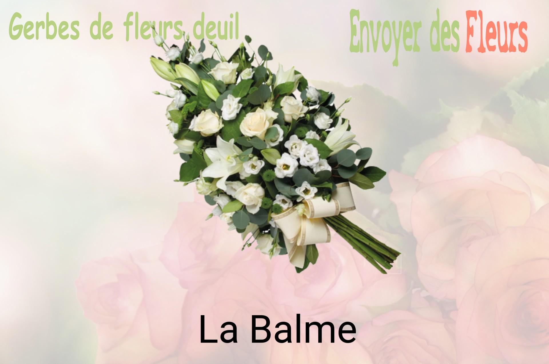 Gerbe de fleurs de deuil livrée à La Balme